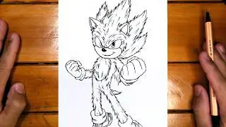 Cómo dibujar el Super Sonic de la película 2026