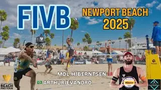 FIVB Pro Tour Elite | Evandro/Arthur🇧🇷 vs. Mol/Berntsen🇳🇴| Newport Beach 2025. #quarterfinals