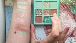 Huda Beauty Pastel Mint Obsessions Eyeshadow Palette Swatches