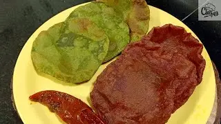 Authentic Spinach & Beetroot Puri/Poori