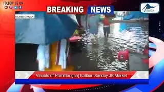 Visuals of Hamiltonganj Kalibari Sunday JB Market after rainfall.