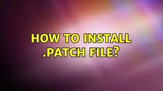 Ubuntu: How to install .patch file?
