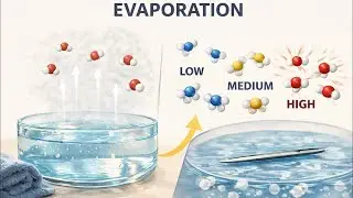 EVAPORATION Explained | Molecular Level Understanding | Cooling Effect | NCERT Physics
