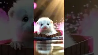 A Floating Fantasy! 🌊🍫 Baby Otter&rsquo;s Whimsical Ride #OtterAdventures #CuteAnimals #WhimsicalJourney