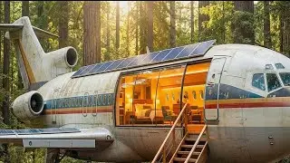 I Turned an Abandoned Airplane Into My Off-Grid Home ASMR