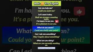 🗣️ Basic vs Pro English | Speak Smart & Confidently! #Englishlearning #shorts #Educationalvideo