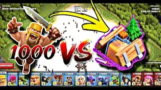 1000 Barbarian Vs Shrink Trap Full Base | Town Hall 17 Clash Of Clans | Mass Army Attack| #coc #game