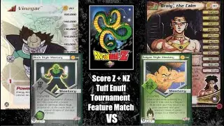 Score DBZ CCG | Tuff Enuff Feature Match | Black TS Vinegar vs Saiyan TS Broly