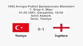Turkey 0-1 England 01.05.1991 - UEFA EURO 1992 Qualifying Round 7th Group 4th Match (Ver. 3)