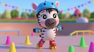 Zoomie Zebra&rsquo;s Roller Skate Party | Fun Animal Dance Song for Kids | Nursery Rhymes for Children