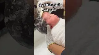 Our baby&rsquo;s first hair wash 🥰  #blasian #babygirl