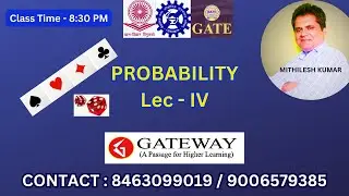 UGC NET / CSIR NET / GATE : Probability - Lec IV | GATEWAY | MITHILESH KUMAR