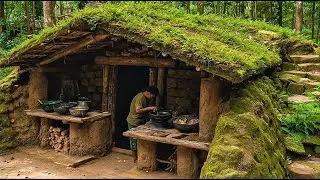 LOST in the Rain Forest: Building a Secret Shelter to Stay Alive