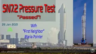 SpaceX Starship Boca Chica 2021 01 25 SN7.2 Smokey Pressure Test and Bluto [4K]