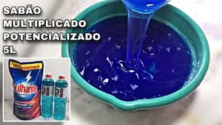 COMO MULTIPLICAR E POTENCIALIZAR SABÃO LÍQUIDO DE MERCADO com 3 ingredientes sem perder a qualidade