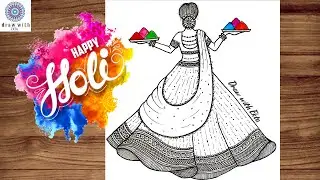 Holi Mandala Art | Mandala Art | Step by Step | Simple Mandala Art | Mandala art for Beginners