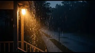 Calm Night Rain on Small Canopy | Fish Pond ASMR