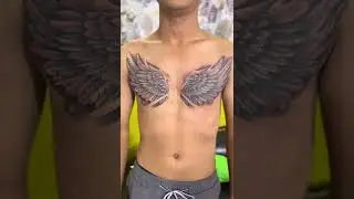Chest Wings Tattoo design ### done by jOker Tattoo 9808819146 contact num