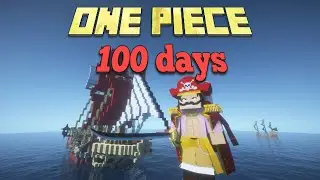 I survived 100 days in MINECRAFT as GOL D ROGER