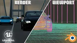 Сцена с анимацией авто|Car animation scene|Unreal Engine 5|BLENDER 3D