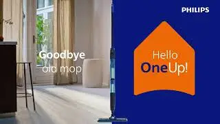 Электрическая швабра Philips OneUp — в 2 раза чище, в 2 раза быстрее.