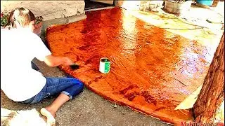 DIY Earth Bag Patio with Paper Bag Floor