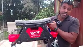 Vevor Mechanics Stool Review | Rolling Garage Seat with Storage & Swivel Wheels