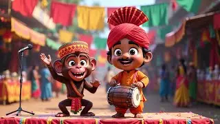 कालू मदारी आया रे 🐒|Hindi poem | Tiny Tales World | #hindipoem #englishpoem #ai #cartoon