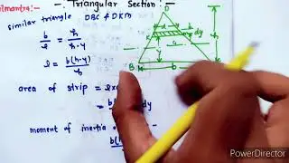 Moment of inertia of a Triangular section.