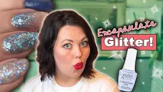 MIXING & ENCAPSULATING GLITTER w/ CLEAR GELISH BRUSH-ON STRUCTURE GEL // Application and Review