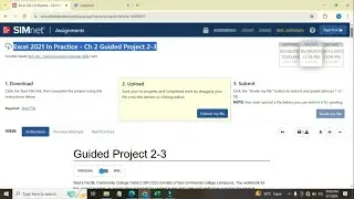 Excel 2021 In Practice Ch 2 Guided Project 2-3 | Step by Step SIMnet Assignment Solution