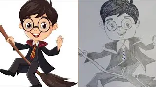 How to draw Harry potter sketch || Harry potter drawing step by step