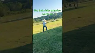 Warm up with me #cowboys #workout #kidsworkout #warmup #bullriding #practice #bullriders #barrel