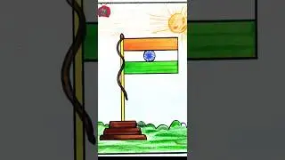 Draw Indian Flag 🇮🇳 | Easy Drawing for Kids | Step by Step#independenceday2025