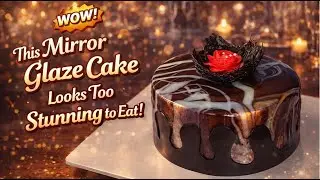 This mirror Glaze Cake looks too Stunning to Eat #cake #cakedecorating #birthdaycake
