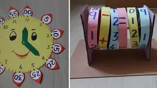 Maths teaching aids/teaching aids for primary school/working model of clock/addition & subtraction