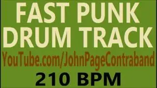 Fast Punk Drum Track 210 bpm DRUMS ONLY Backing Thrash Gallop D-Beat Skank
