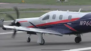 Daher TBM-960 N960SA Take Off - Gloucestershire Airport
