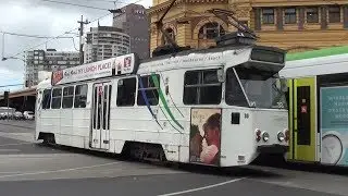 Trams at Flinders Street Station - Melbourne Transport