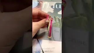 Sayabling 8.5ctw Princess Cut Ruby Bypass Bangle