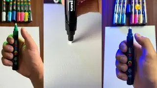 Activating✨3 POSCA Markers✨at the same time!😳(compilation)👀