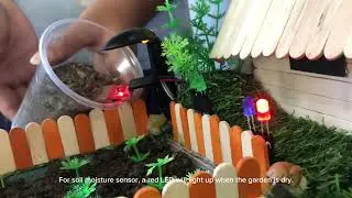 Arduino-based Project: Garden Monitoring System with Miniature Design.