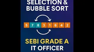 Algorithms - Selection and Bubble sort SEBI Grade A IT officer