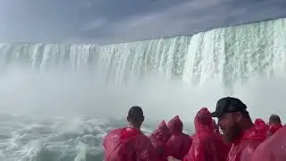 Taking a cruise to closely look at the falls, wonderful experience 