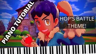 Pokemon Sword and Shield Hop Theme Piano Tutorial | hop battle theme piano cover