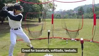 PLAYAPUT Premium Batting Tee for Baseball/Softball Height Adjustment from 25-37 inch with Rubber Top