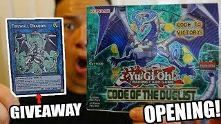 YUGIOH! BEST! CODE OF THE DUELIST BOOSTER BOX OPENING! + GIVEAWAY! FIREWALL DRAGON OMG! 2017