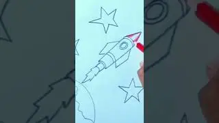 How to Draw Rocket Easy Drawing #art #shorts #drawing #rocket