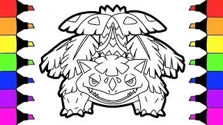 Pokemon Coloring Pages Mega Venusaur Evolution colouring book fun
