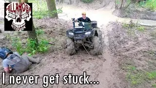 Bogging Down The Honda In Thick Mud | Hillarosa ATV Park